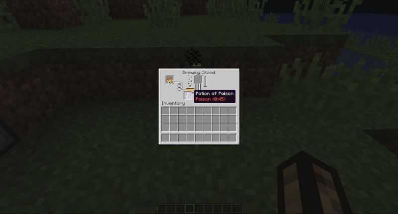 Step 4 for making Potion of poison in minecraft