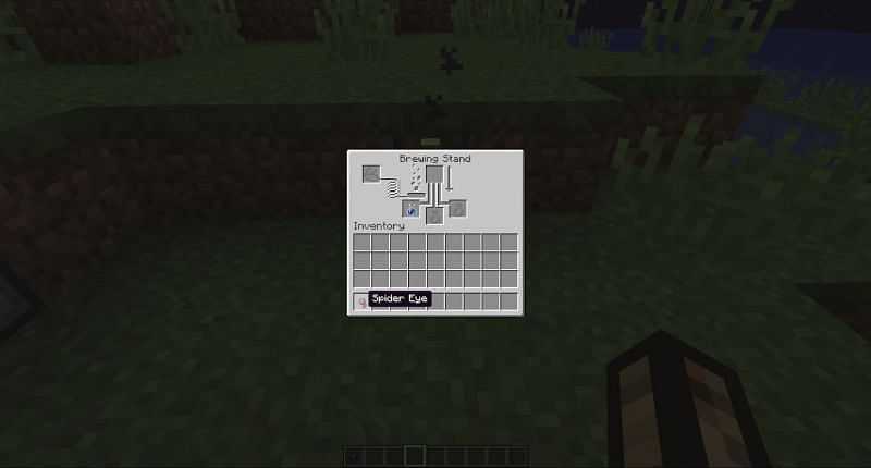 Step 3 for Creating a potion of poison in Minecraft