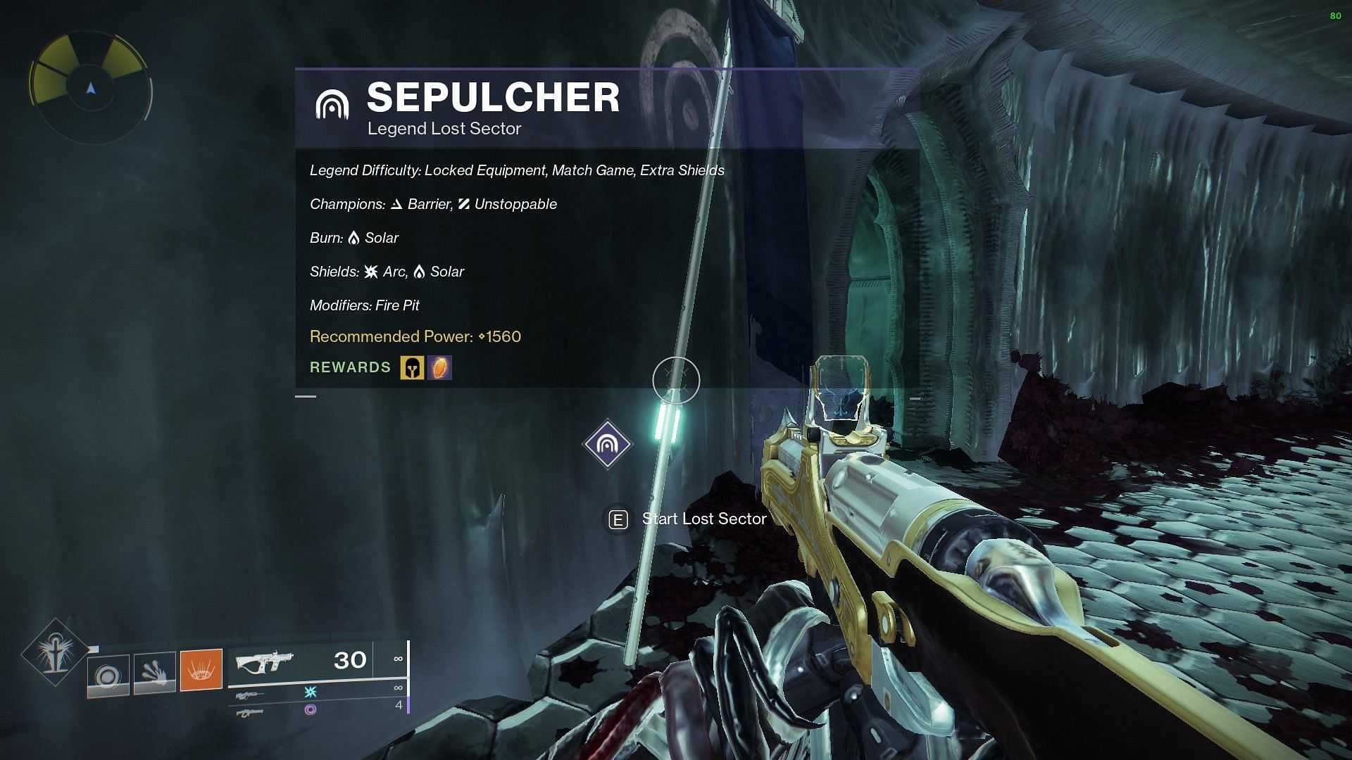 Sepulcher Lost Sector location (Image via Destiny 2)