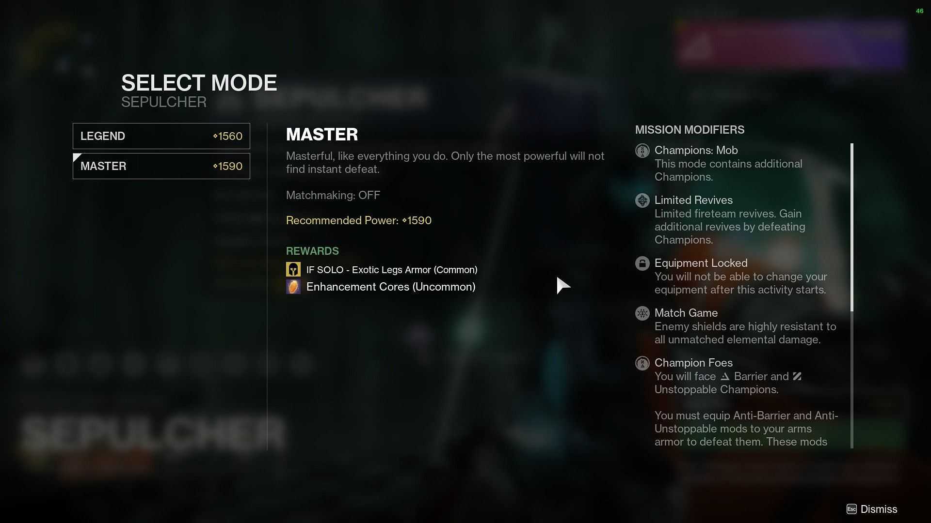Lost Sector modifiers for today (Image via Destiny 2)