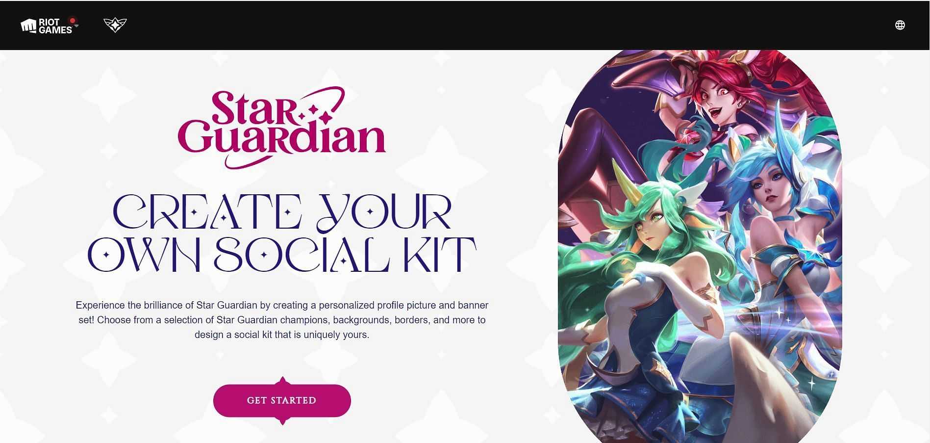Star Guardian banner creation website (Image via Riot Games)