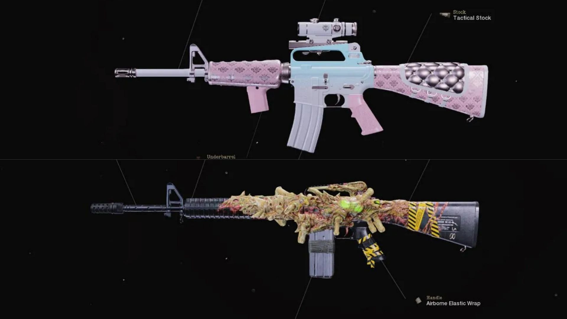 The Powderizer and Incubator blueprints for the M16 (Image via Activision)