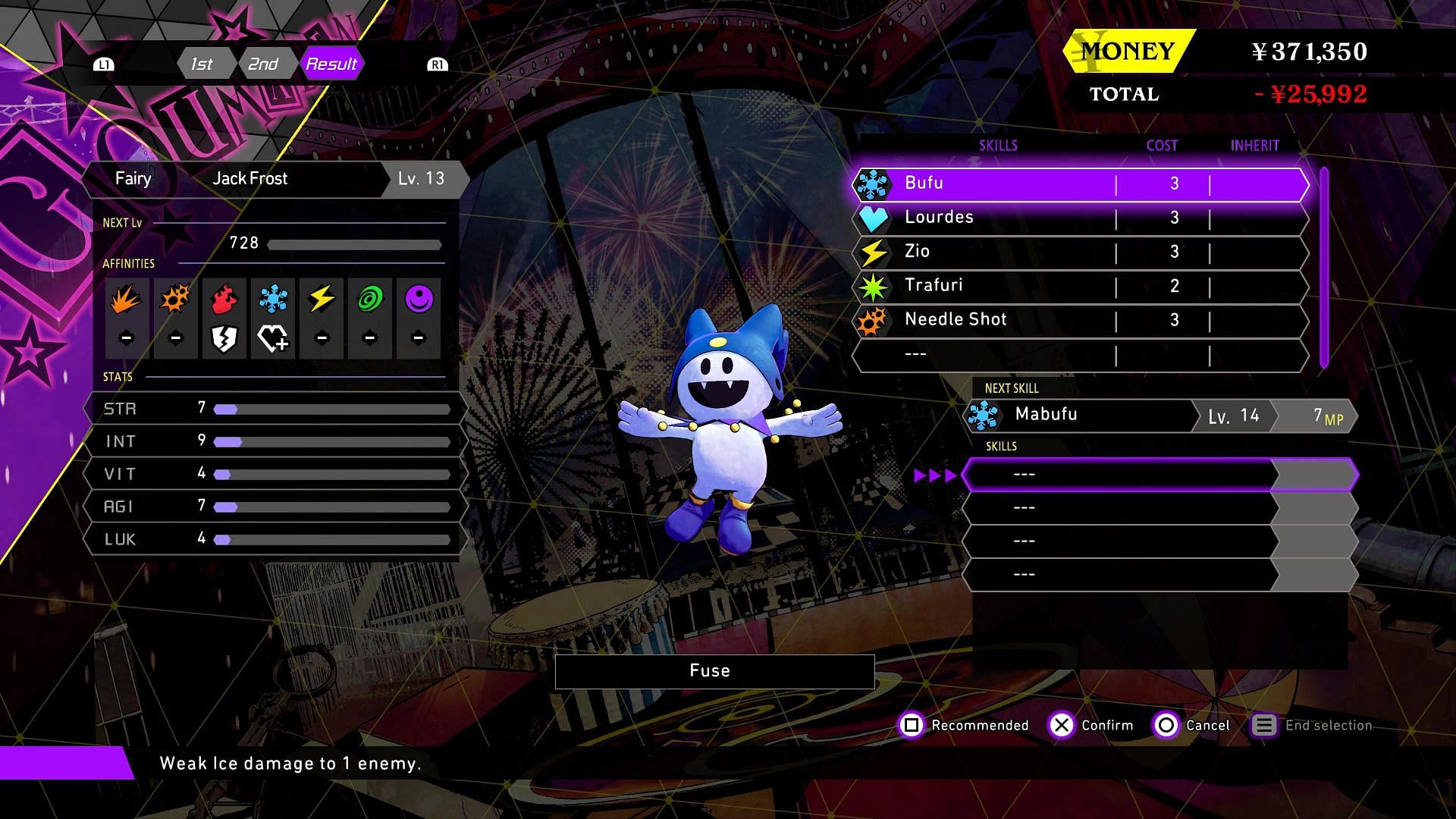 Selecting skills for demons is very important and allows for greater flexibility in combat (Image via Atlus)