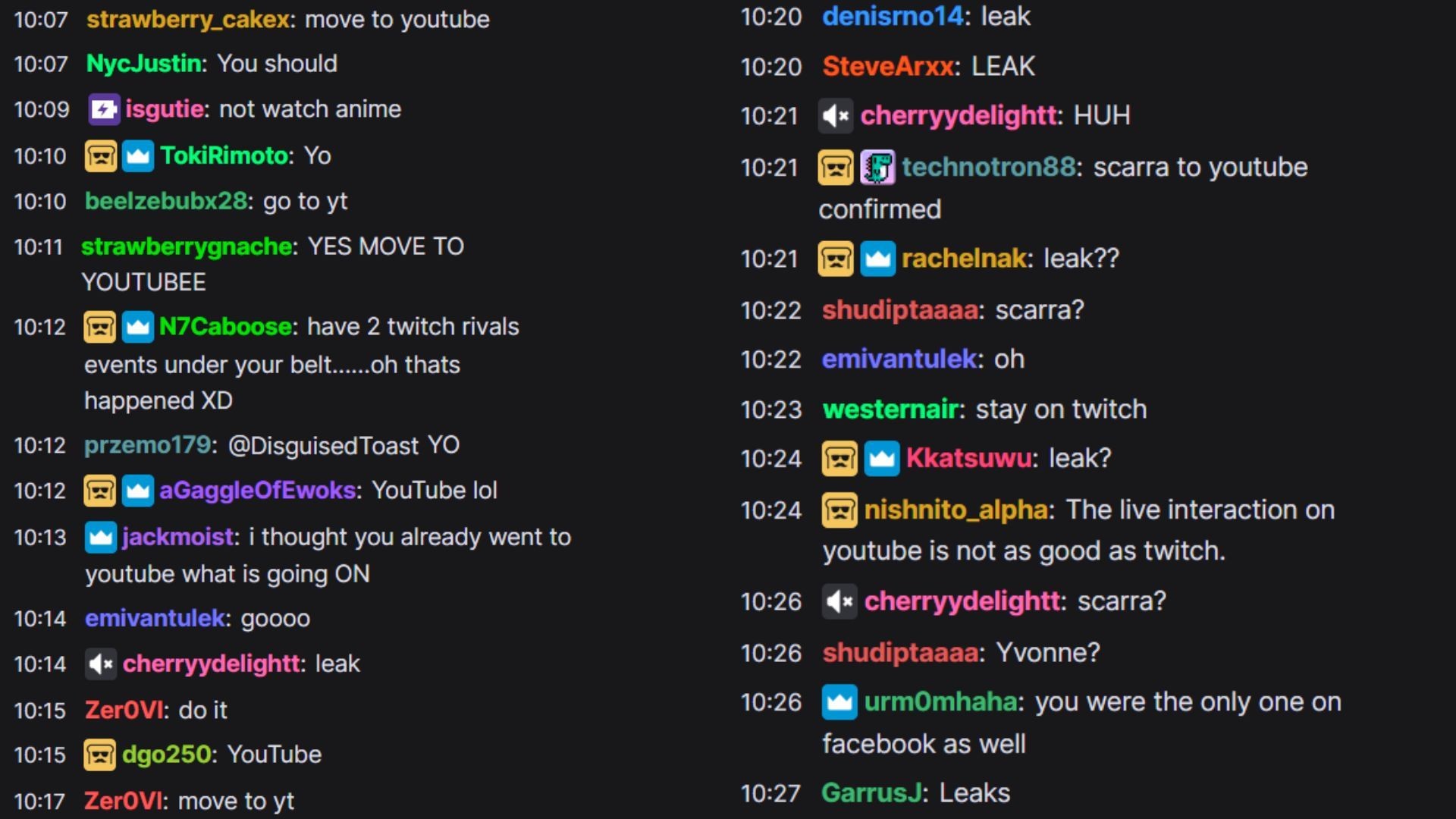 Chat opined about the move (Image via Disguised Toast/Twitch)