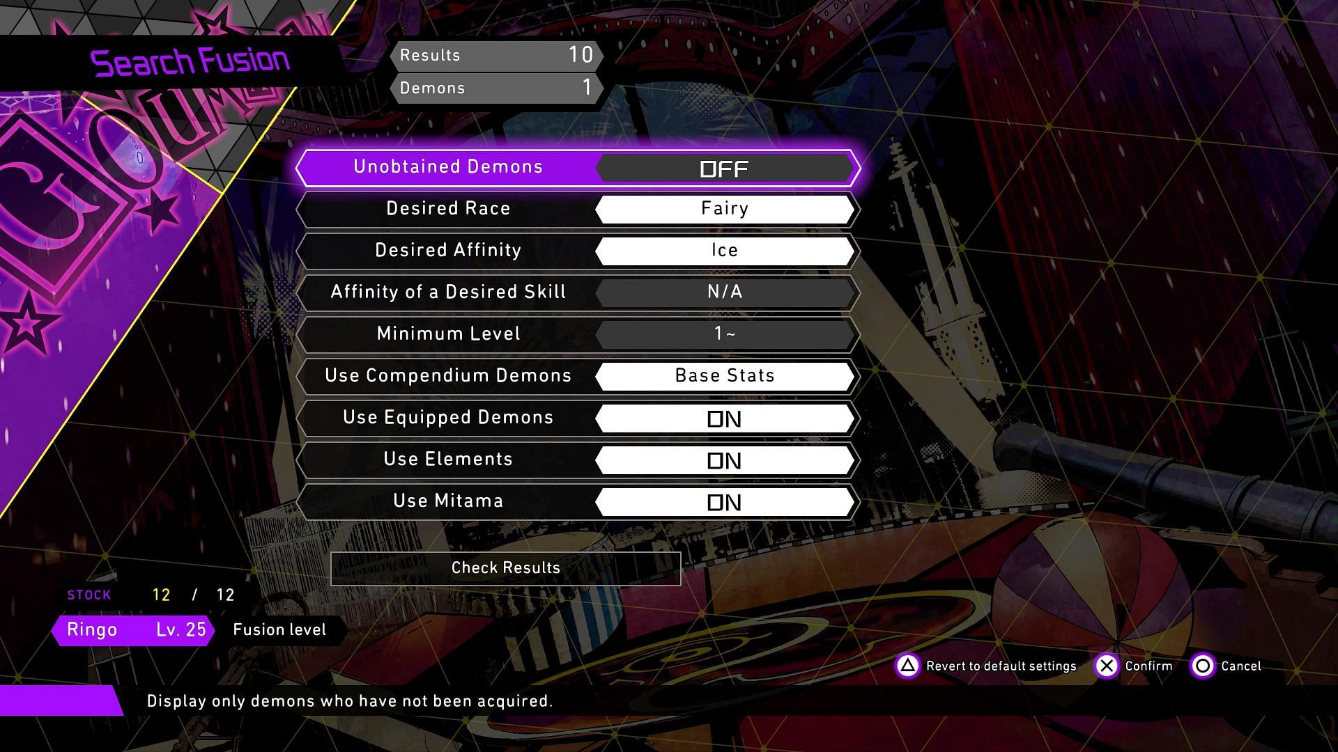 Search Fusion is comprehensive and easy to use (Image via Atlus)